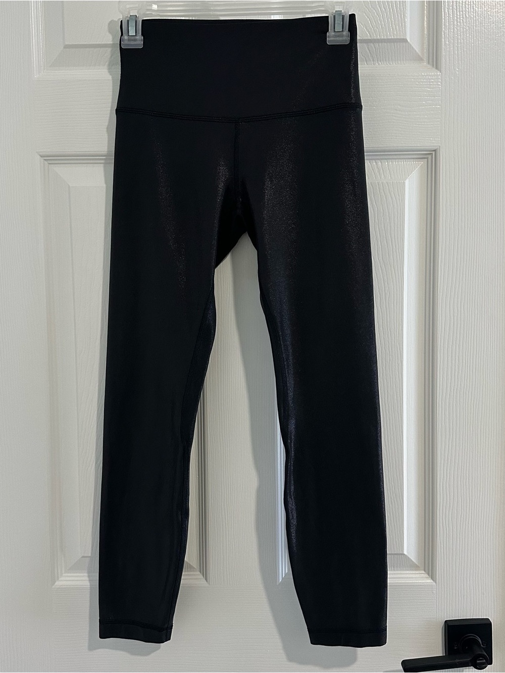 Lululemon Align High-Rise Pant 25” Shine Radiate Foil Print Black Size 6
